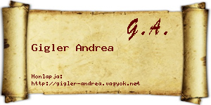 Gigler Andrea névjegykártya